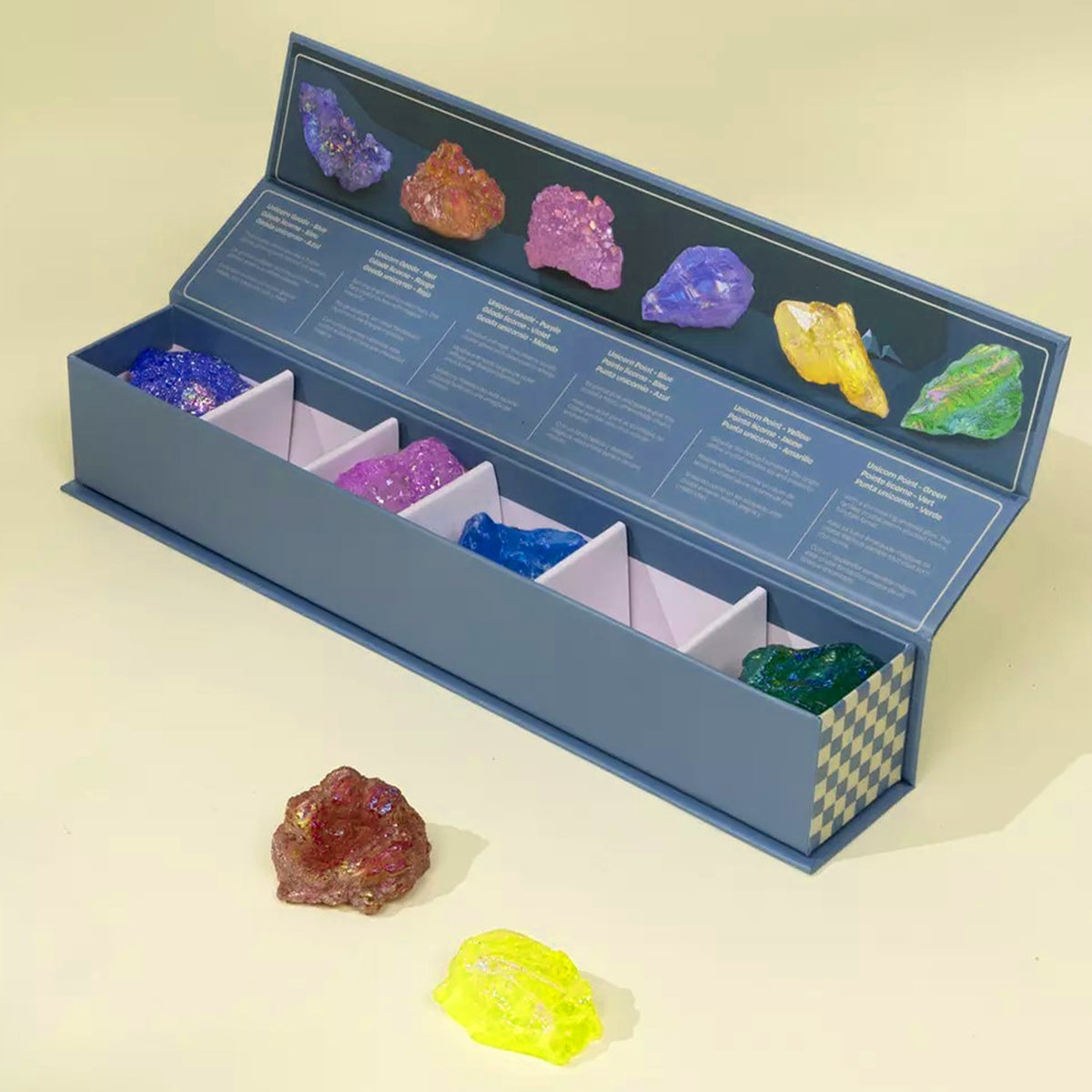 SET OF 6 COLLECTIBLE MINERALS - GEODES & POINTS