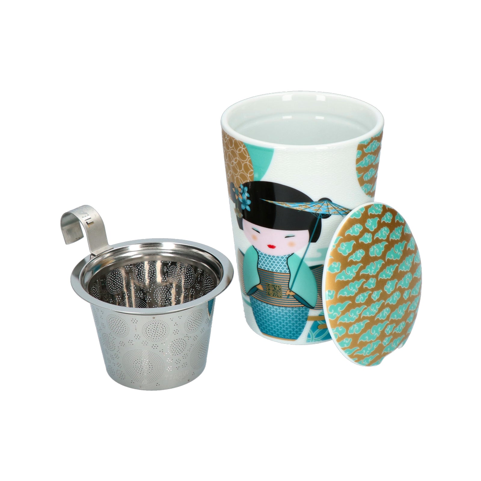 This double-walled porcelain mug keeps your drink warm and looks great doing it!