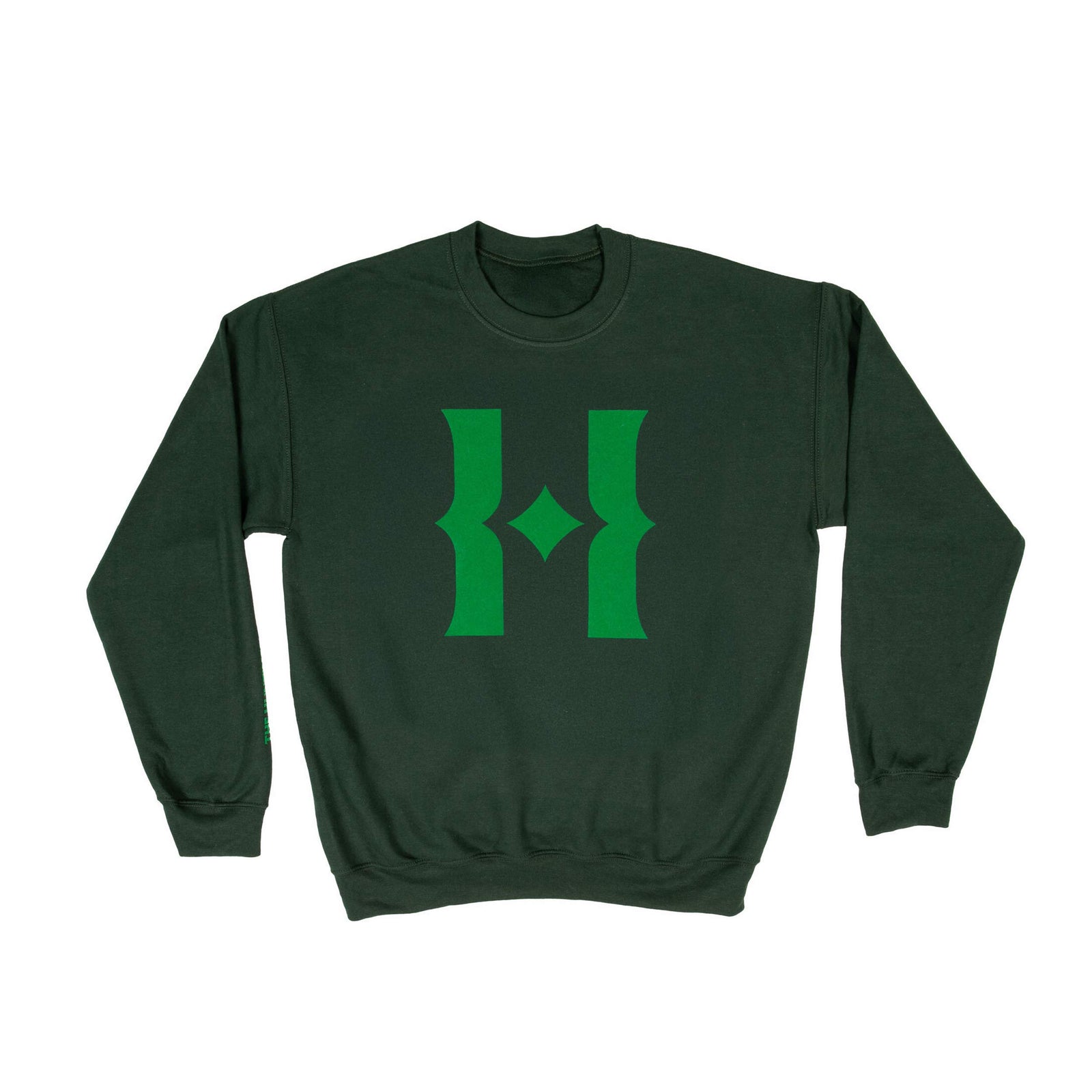 This cozy sweatshirt features our new Huntington H monogram. This cotton blend, round neck sweatshirt is great for cooler mornings and evenings and features a fuzzy interior for extra softness and warmth. 50% Cotton, 50% Polyester Soft brushed interior Features the Huntington H monogram Exclusive to The Huntington Store