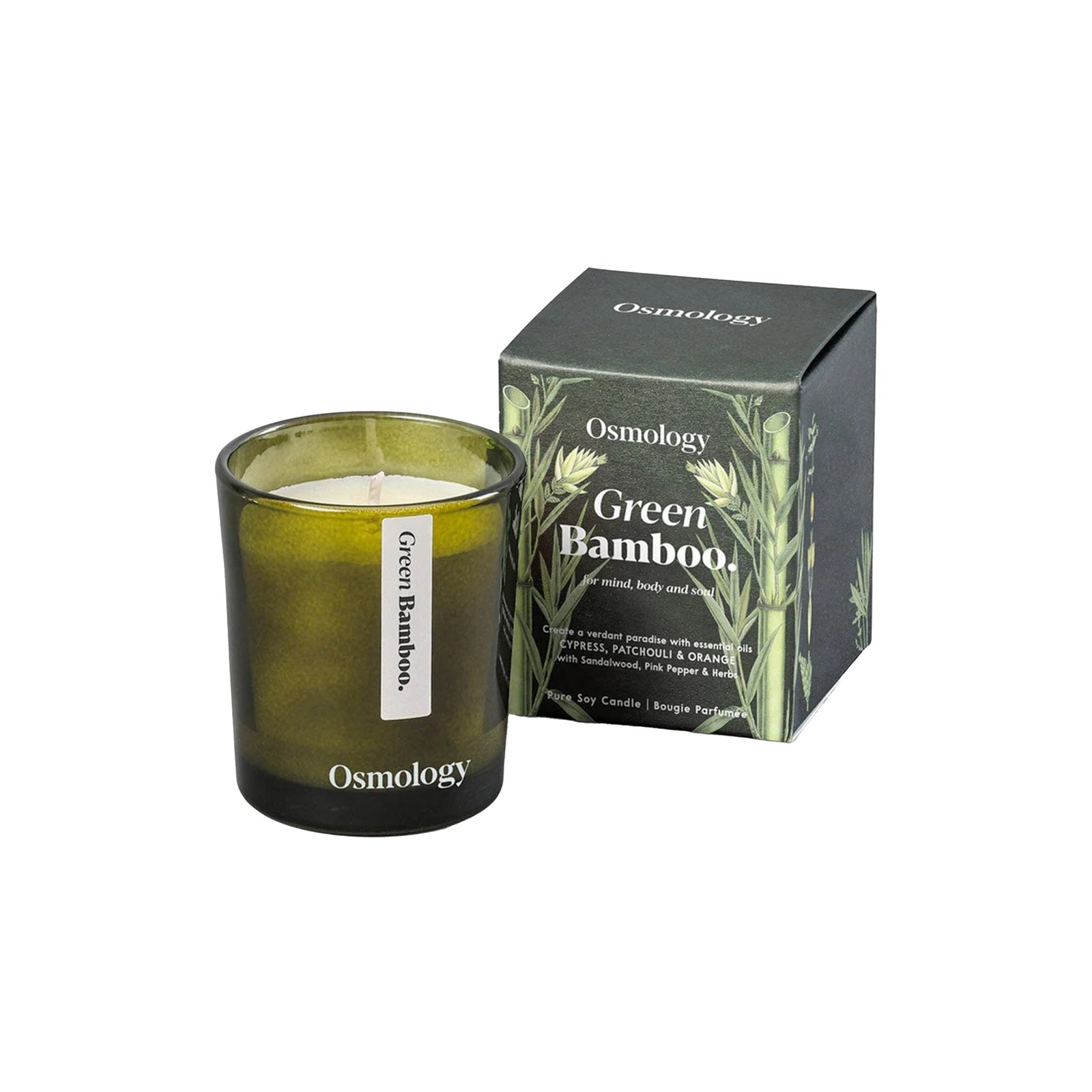 With the energizing scent of cypress and orange and 100% plant-based wax, this green bamboo candle will revitalize you and your space.