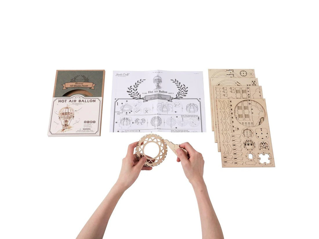 HOT AIR BALLOON WOODEN MODEL KIT