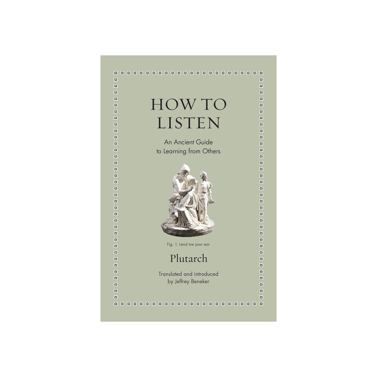 Book cover of 'How to Listen' by Plutarch on a light green background