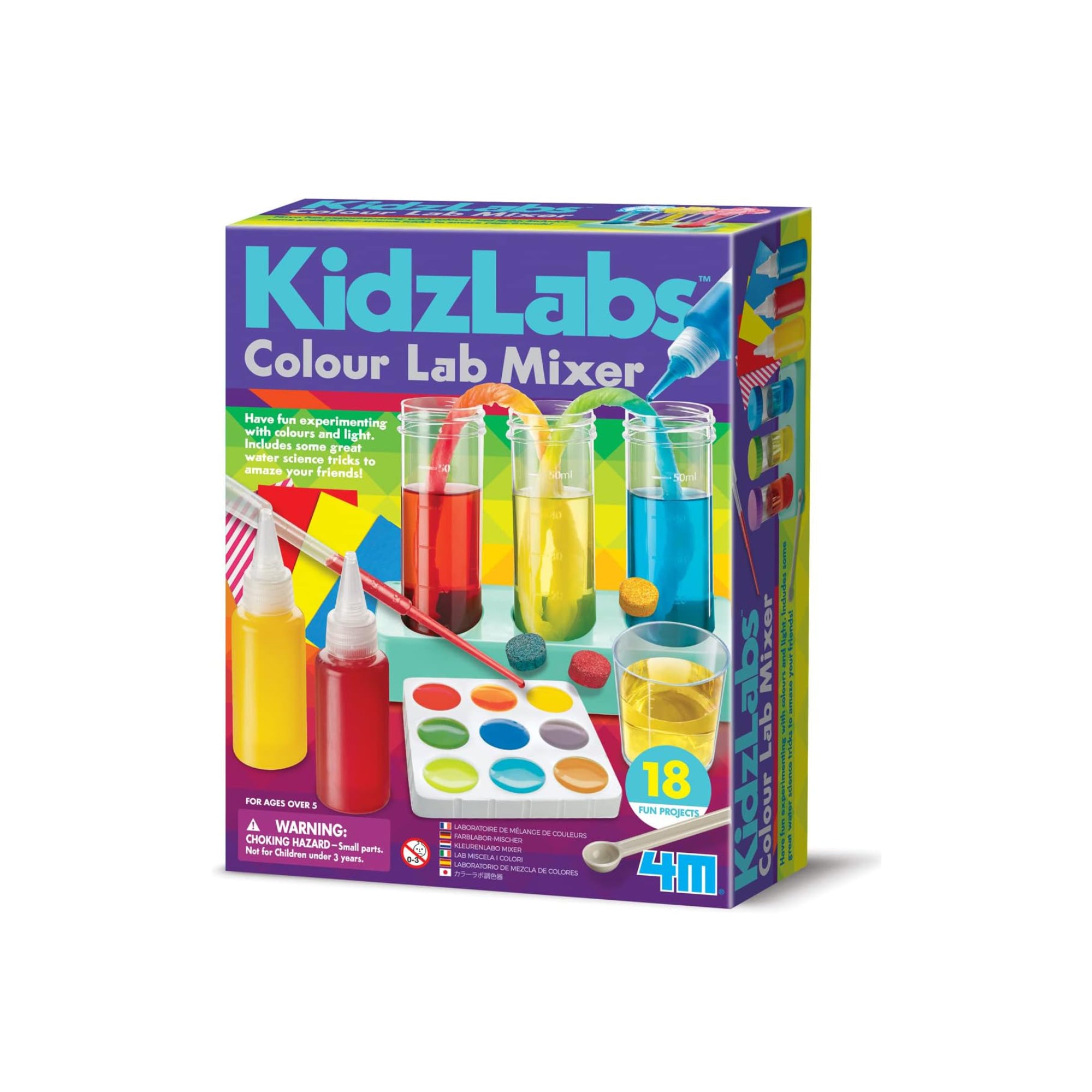 Box of Kidzlabs Colour Lab Mixer with colorful design and text on a white background