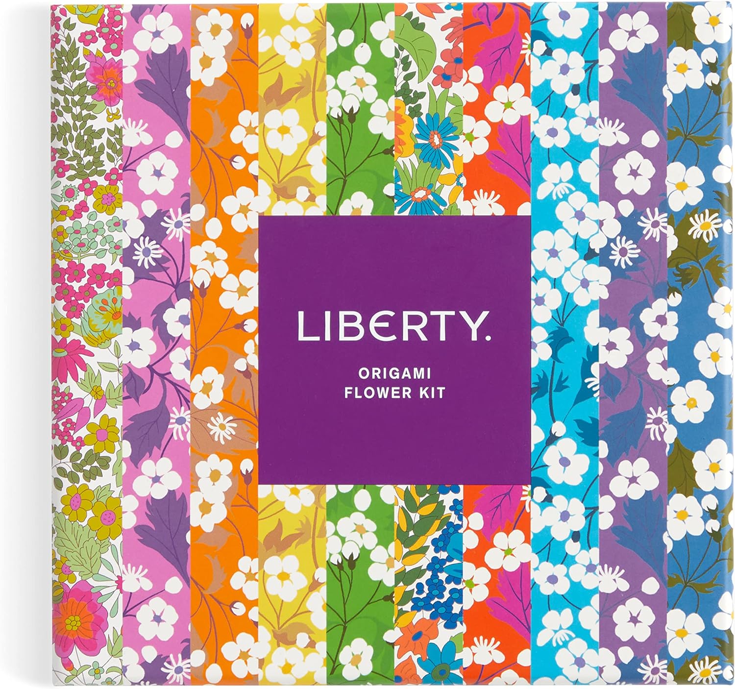 Origami flowers are a natural extension of the Liberty brand–combining flowers, floral prints and making. The Liberty Classic Floral Origami Flower Kit contains origami paper and instructions to create a decorative Kusudama flower ball, plus 4 additional flower designs. Box dimensions: 6.5" x 6.5" x 2"