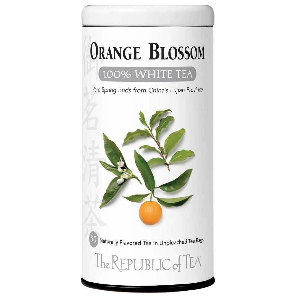 Used frequently in weddings, orange blossoms symbolize eternal love and fruitfulness. This delicate 100% White Tea has an invigorating aroma and citrus notes for a refreshing and uplifting cup. White tea is the least processed of all tea varietals and retains more of its antioxidants, known as polyphenols. 