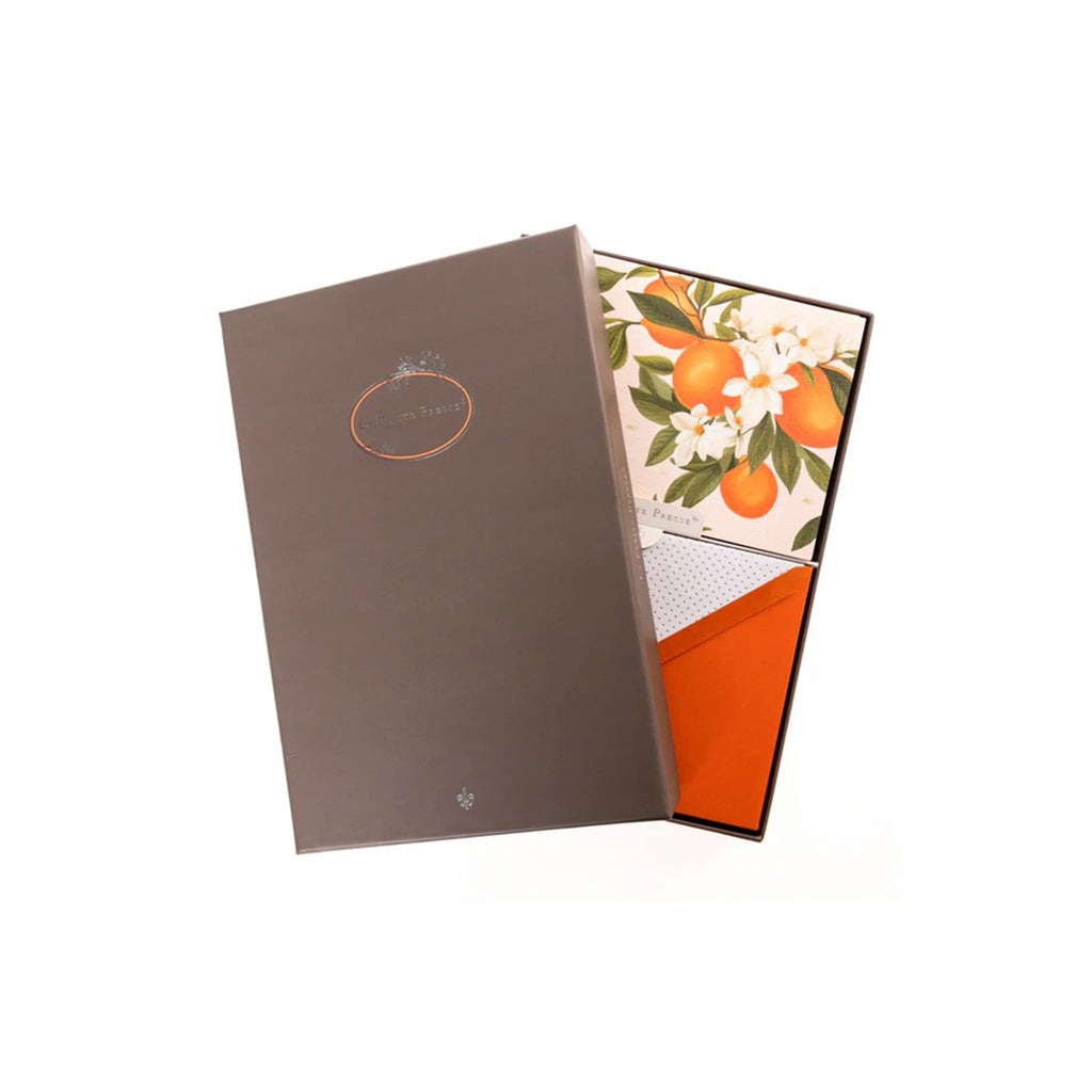 This beautifully boxed set with intricately designed notecards and envelopes is crafted for those who appreciate the elegance of a handwritten note.