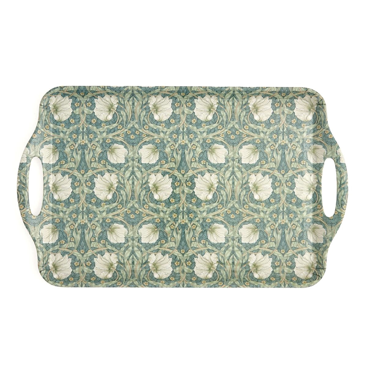 Serve drinks with an extra slice of style on this sophisticated, large-handled tray from the Morris & Co. collection. Bringing William Morris’ popular Pimpernel design right up to date with subtle, pastel shades, this perfectly proportioned tray is ideal for dinner parties and entertaining guests. It would look simply stunning outdoors in a summer garden setting. 