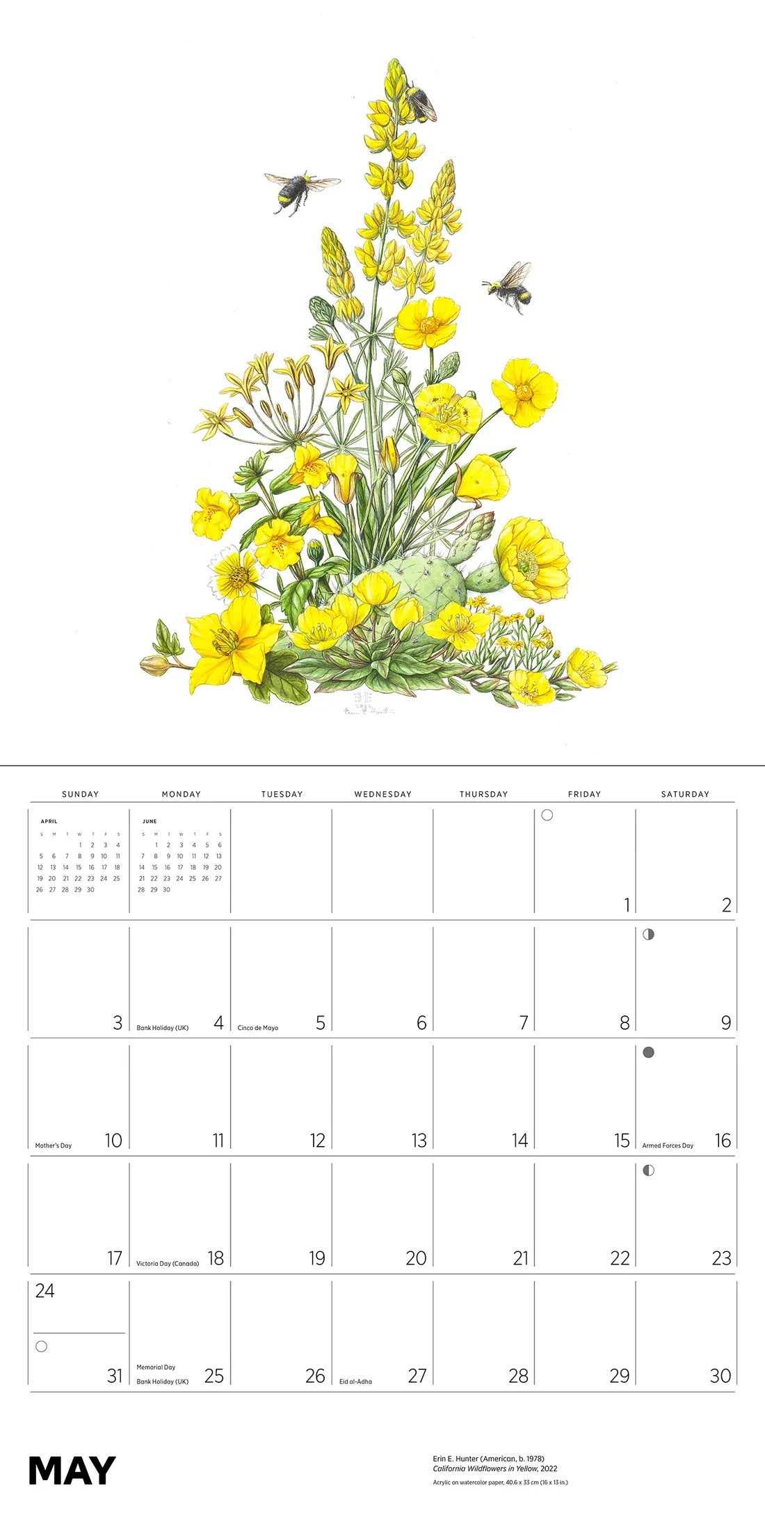 POLLINATORS 2026 WALL CALENDAR