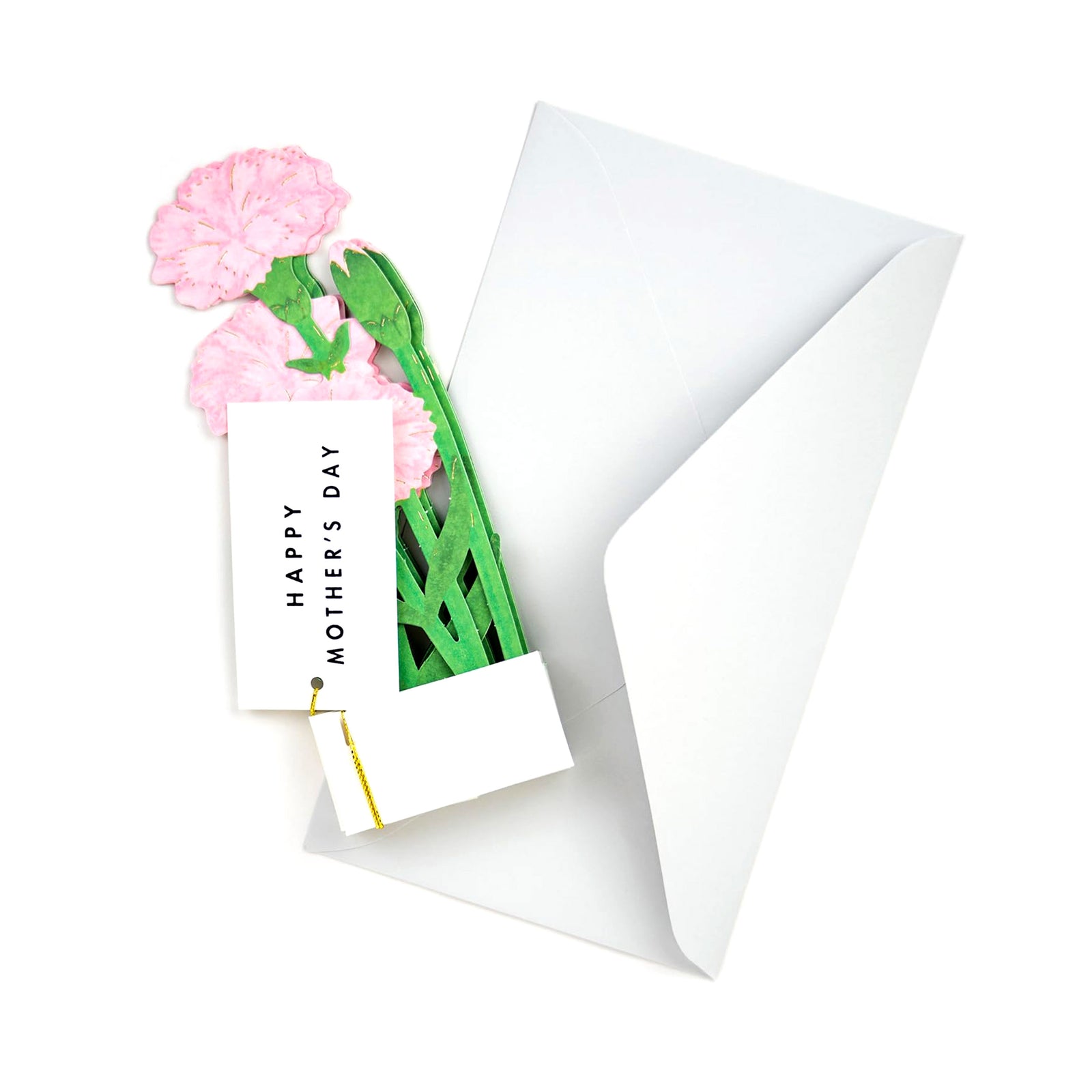 Celebrate Mother's Day with our pop-up blooming bouquet of carnations, a delightful surprise that fits perfectly in the included envelope.