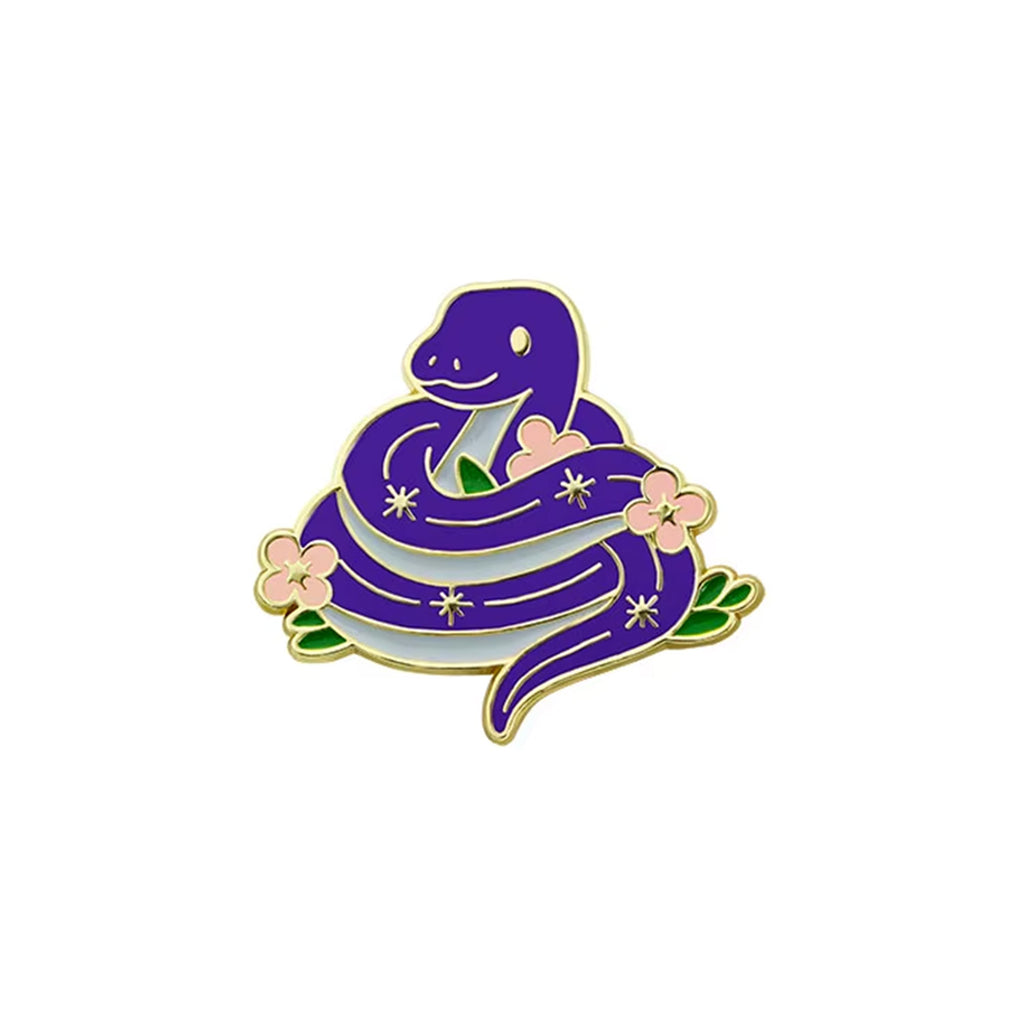 Celebrate the Year of the Snake with this purple snake pin! This stylish pin captures the essence of the Year of the Snake, symbolizing wisdom & transformation.