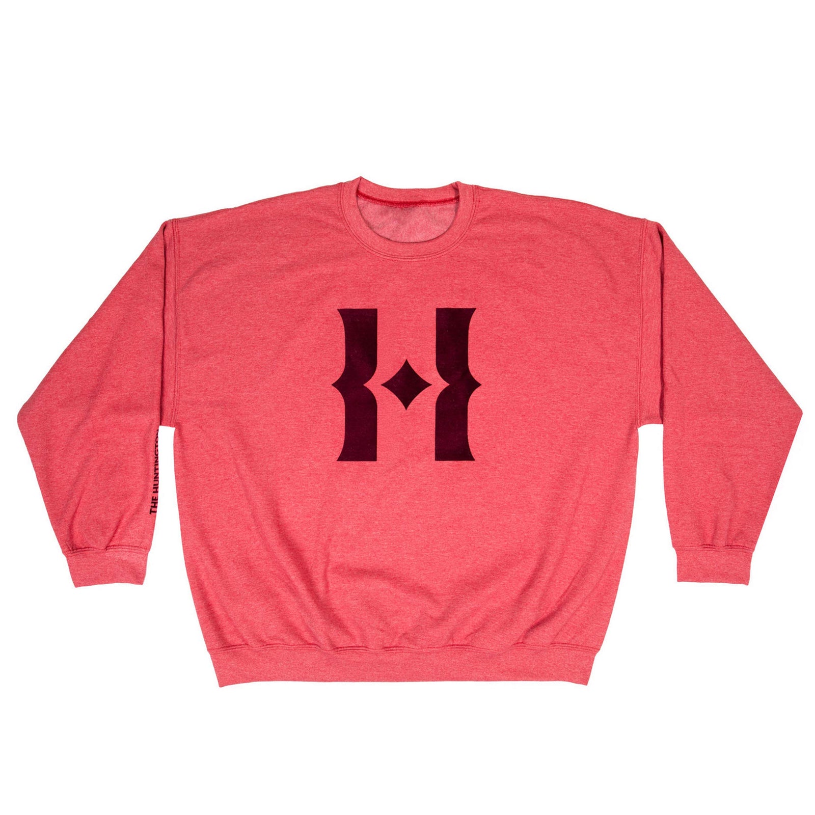This cozy sweatshirt features our new Huntington H monogram. This cotton blend, round neck sweatshirt is great for cooler mornings and evenings and features a fuzzy interior for extra softness and warmth. 50% Cotton, 50% Polyester Soft brushed interior Features the Huntington H monogram Exclusive to The Huntington Store