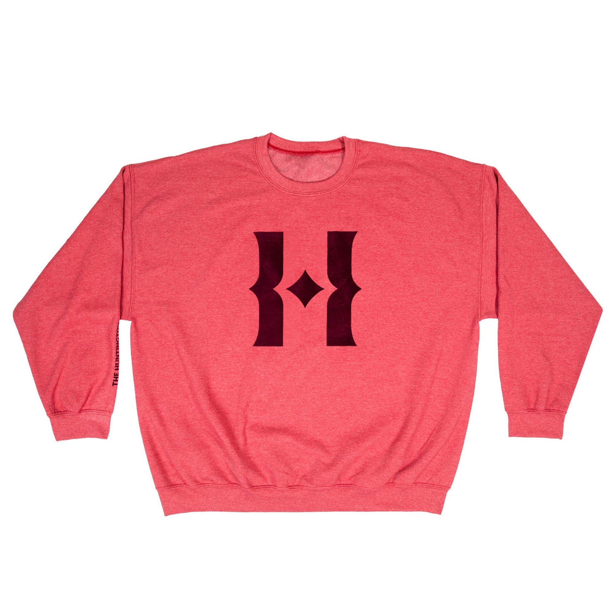 This cozy sweatshirt features our new Huntington H monogram. This cotton blend, round neck sweatshirt is great for cooler mornings and evenings and features a fuzzy interior for extra softness and warmth. 50% Cotton, 50% Polyester Soft brushed interior Features the Huntington H monogram Exclusive to The Huntington Store