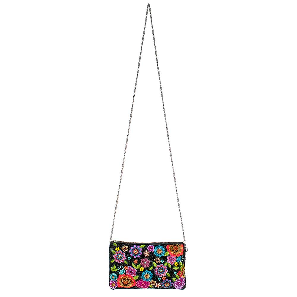 FLORAL BEADED PHONE CARRIER PURSE The Huntington Store