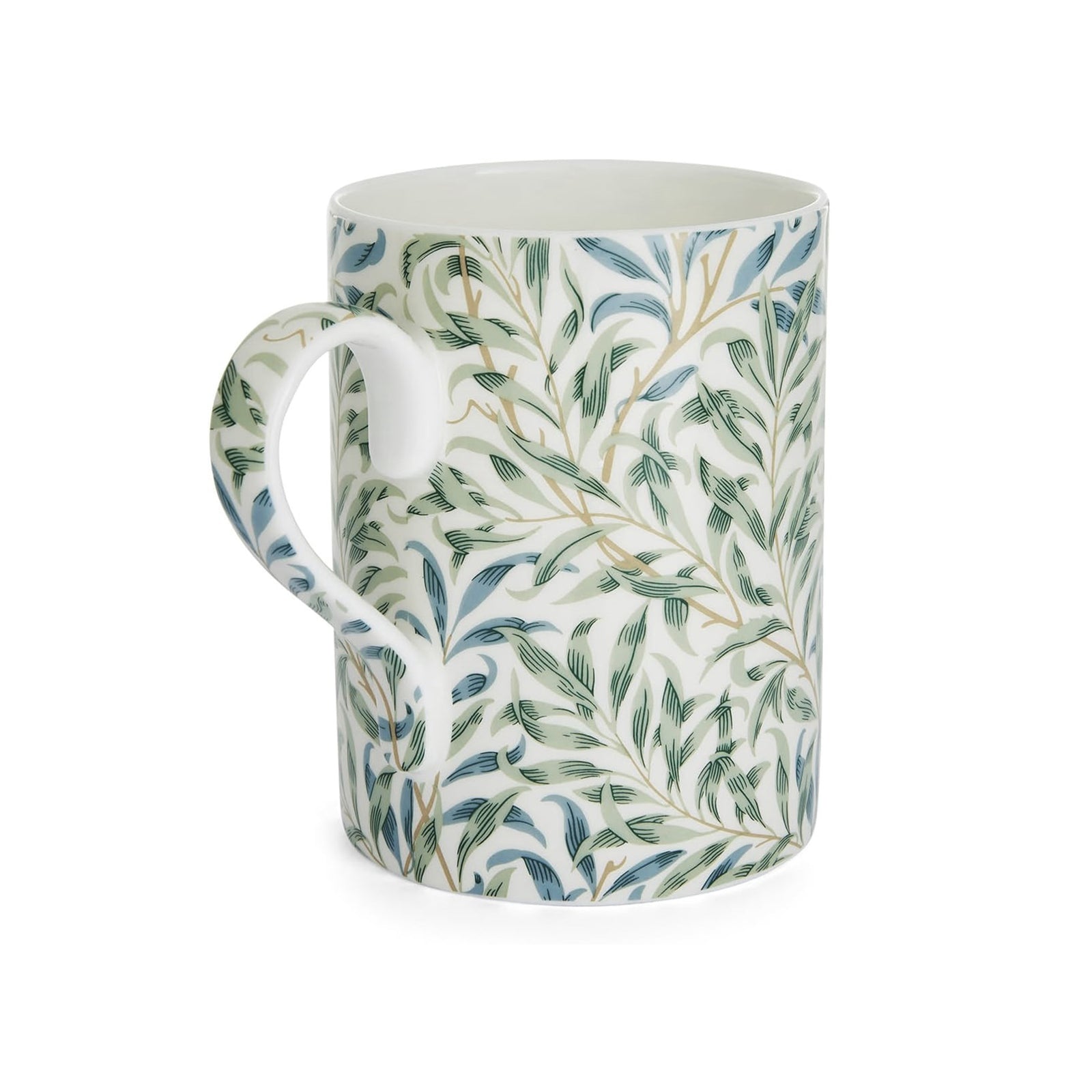 Elevate your tea or coffee experience with this William Morris Willow Bough Mug, showcasing a cherished Morris design on fine porcelain. The intricate Willow Bough pattern, in enchanting shades of green and blue, wraps around the mug, providing a touch of elegance to your daily ritual.