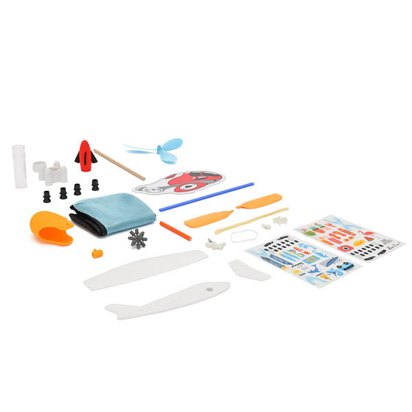 Explore five different flight experiments in one inexpensively priced kit. Inside, you'll find five individually packaged activities, each with its own full-color, illustrated instruction booklet and supplies. Follow the step-by-step instructions to build the flying toy or structure, then try it out! Grade 3,-7 .