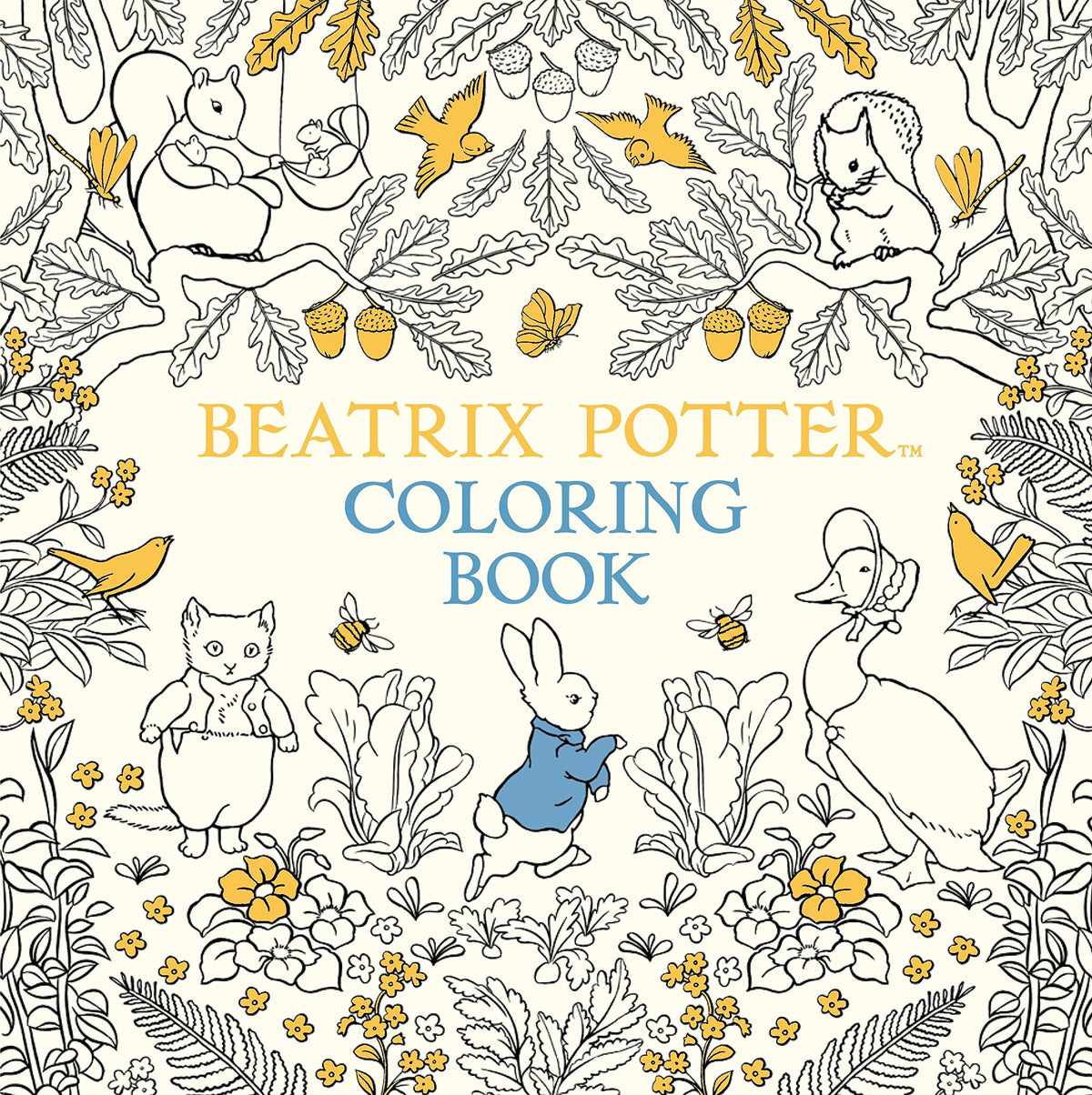 Find beloved Beatrix Potter characters such as Peter Rabbit, in this delightful coloring book. The book features beautiful scenes from Beatrix Potter&#39;s most famous books, as well as gorgeously designed repeat patterns featuring all of the flora and fauna from this enchanting world. 96 pages Age 10+.