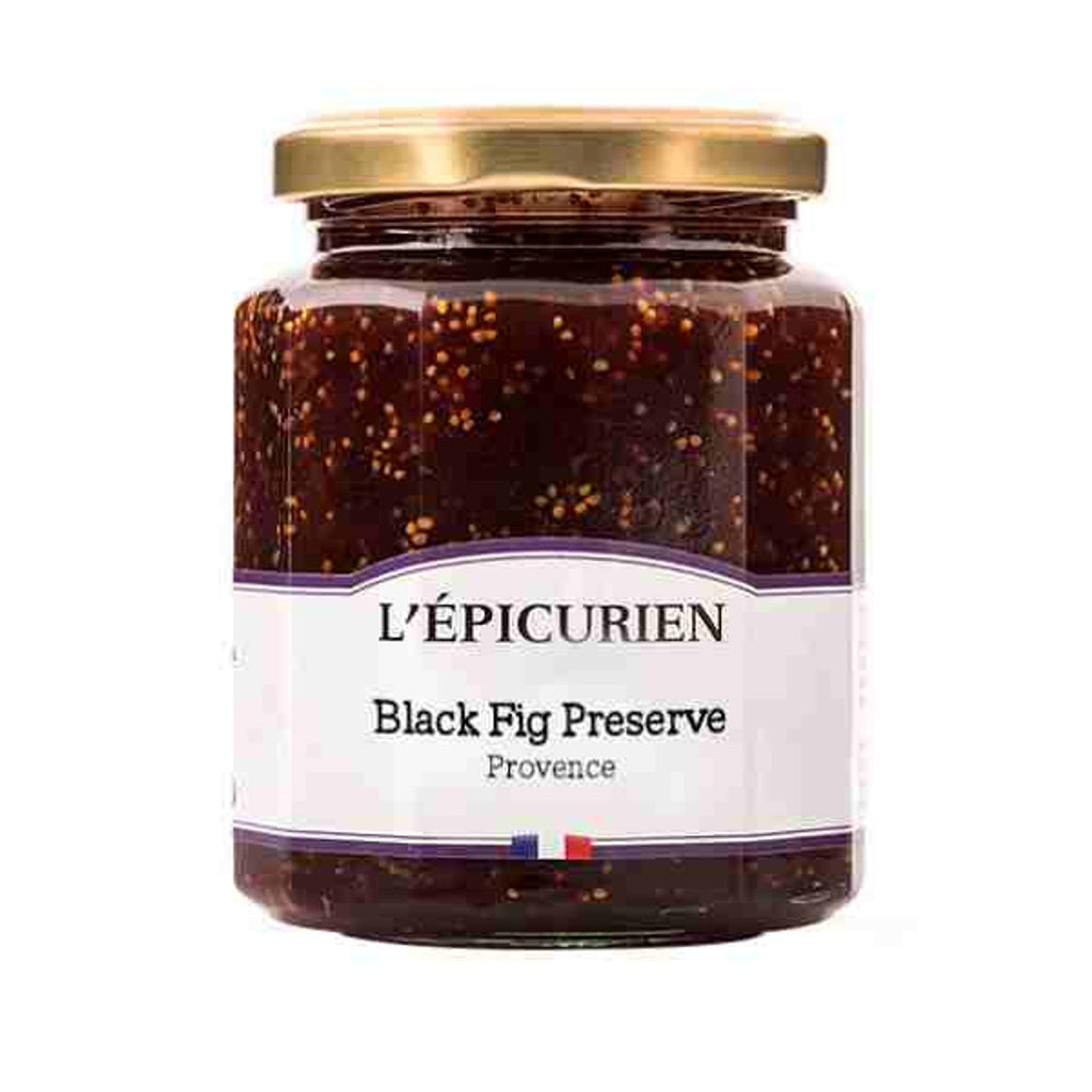 This Black Fig jam is made using only the highest quality ingredients and traditional methods. Whether you spread this jam on toast or pastries, or enjoy it with cheese, this jam will never disappoint. Ingredients: Figs (60%), cane sugar, concentrated lemon juice, jelling agent: fruit pectin. Made in France 11.3 oz.