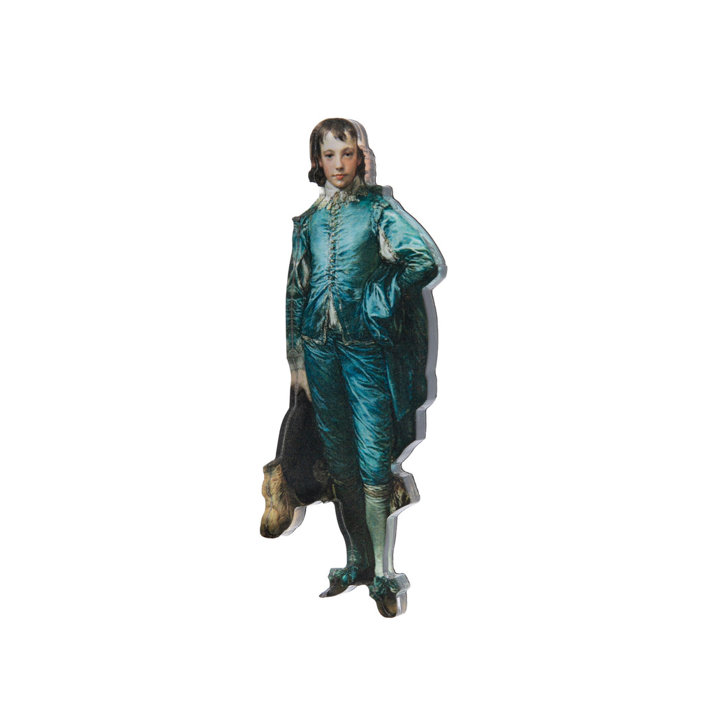 Take your own Gainsborough home with our newest Blue Boy magnet. The Blue Boy, 1770, Thomas Gainsborough (British, 1727 - 88). Oil on canvas. Blue Boy, was painted during Gainsborough's extended stay in Bath before he settled in London in 1774. Magnet size approx : 4" x 2.5" Die-cut resin Presented on a Blue Boy card.
