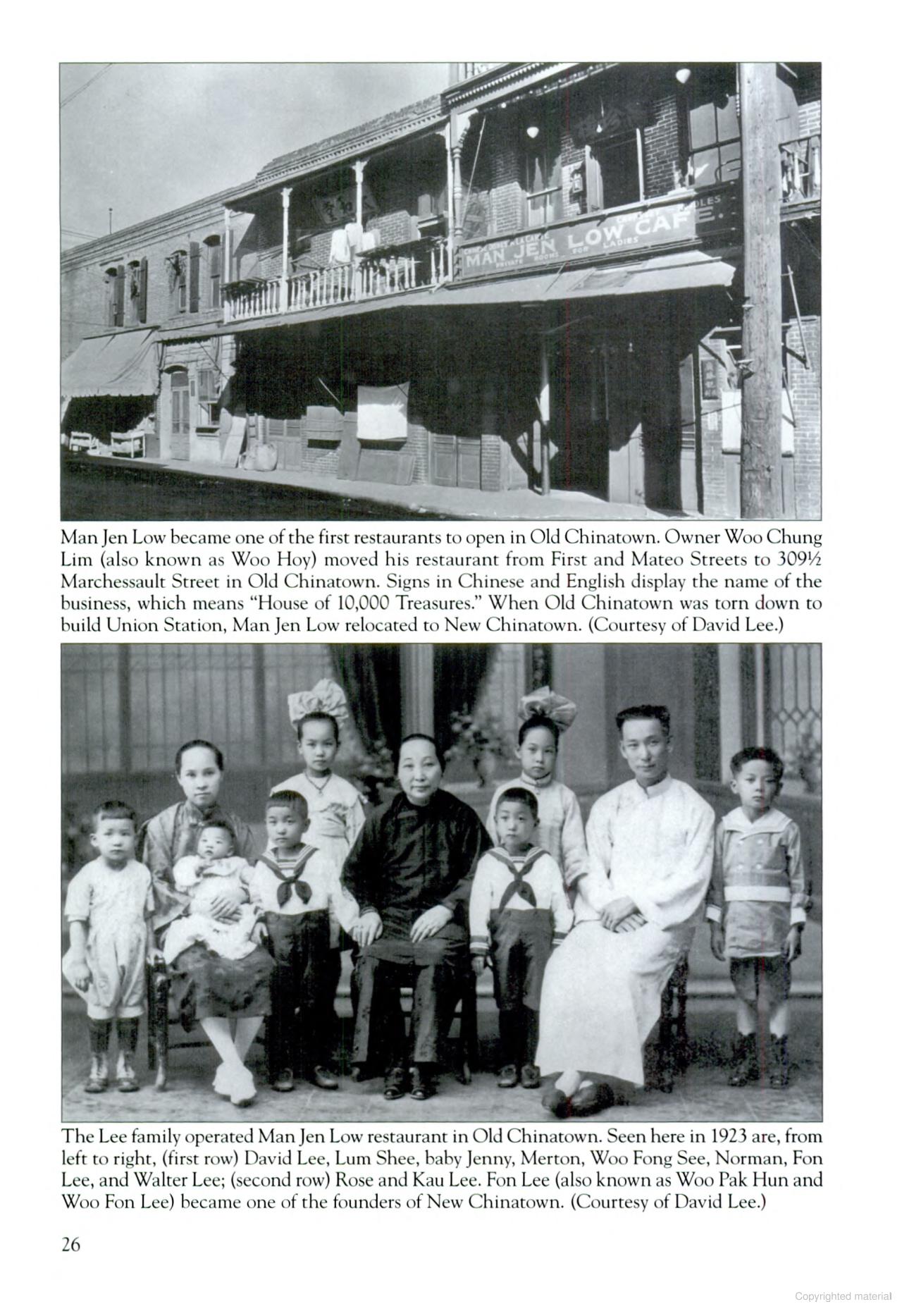 In 1850, the U.S. Census recorded only two Chinese men in Los Angeles who worked as domestic servants. During the second half of the 19th century, a Chinese settlement developed around El Pueblo de Los Angeles. Chinese Americans persevered against all odds to create better lives for future generations. 127 pages.