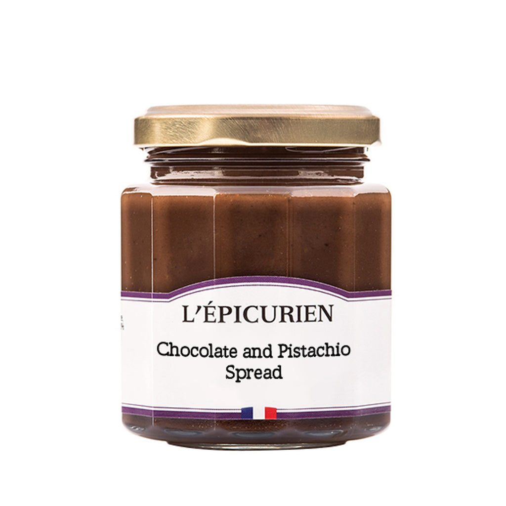 Made from the highest quality pistachios and chocolate, this spread is divine. Free of additives and preservatives, this luxurious chocolate and pistachio spread is great smothered onto brioche, drizzled on top of ice cream, or simply enjoyed on its own. Made in France 7.1 oz