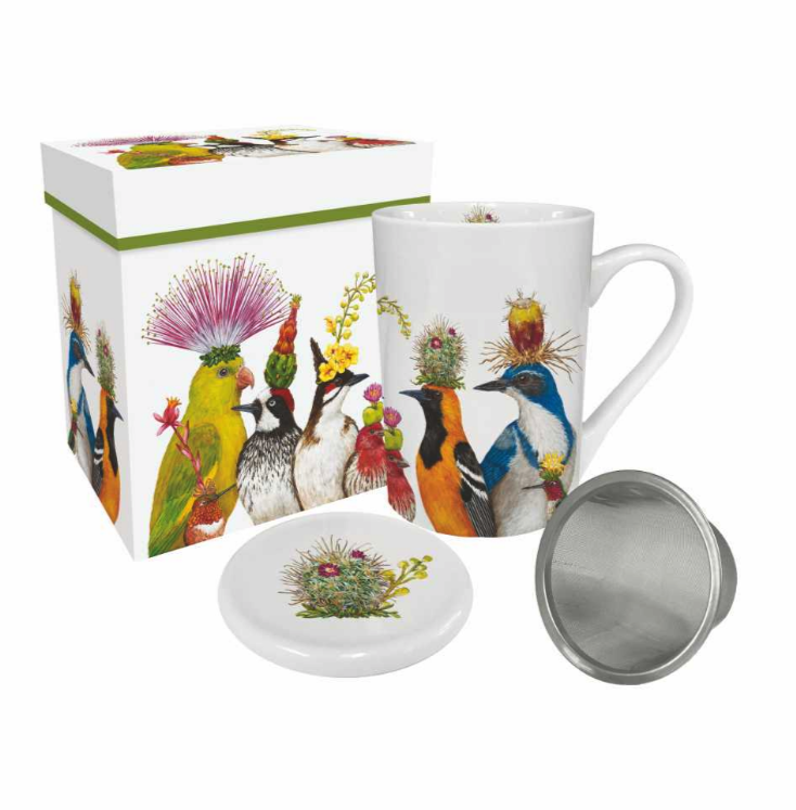 VICKI SAWYER MUG WITH LID & STRAINER – The Huntington Store