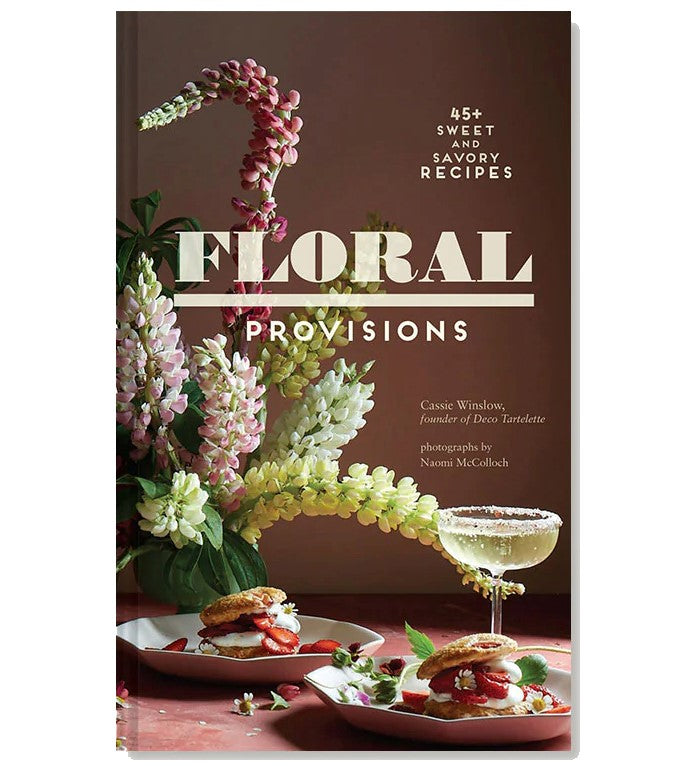 Discover delicious treats made with edible flowers. Sweeten your everyday meals and treats with this whimsical cookbook where flowers take a starring role. Floral Provisions makes incorporating edible flowers into dishes and desserts an easy task—with gorgeous and delicious results. 152 pages Hardcover.