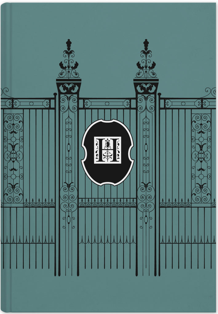 Huntington Front Gates Journal. Hardcover.  Lined 6 x 8 1/4 inches. Journal featuring the iconic Huntington Entrance Gates, which were originally commissioned by Nicholas Carew, 1714.