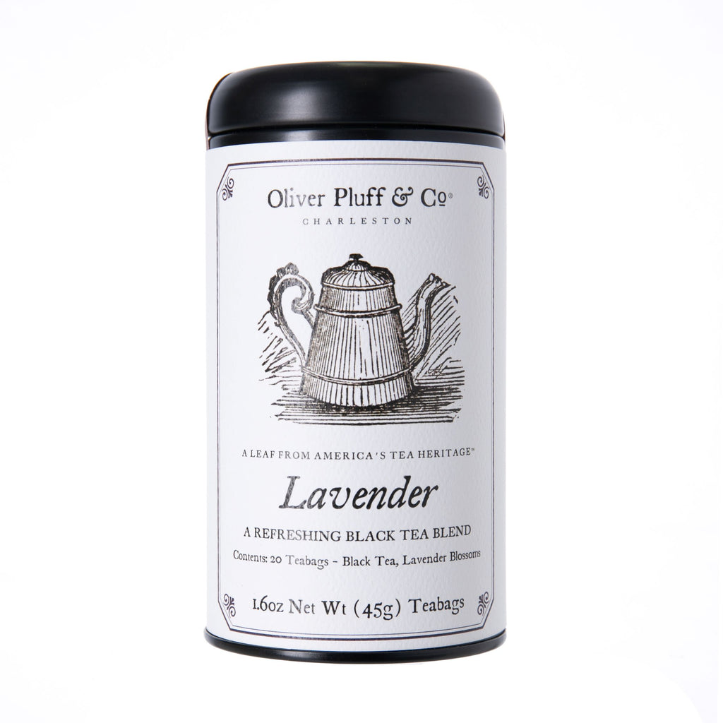 A refreshing black tea blend with lavender blossoms. This tea contains dried lavender buds blended with a black tea base to create a wonderful aromatic floral blend with a touch of natural sweetness. Ingredients: Black tea leaves, lavender blossoms 20 Pyramid style teabags sealed in matte black giftable tea tin 1.6oz.