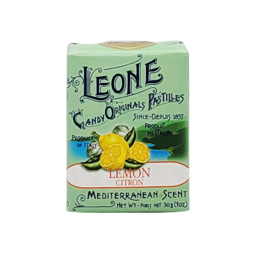 Pastiglie Leone's Lemon Candy Originals are the Company's oldest and most distinctive confectionery product. Their pleasant pastel shades (made from natural ingredients) make this product alluring to the eye as well as to the palate. Made in Italy 1.oz