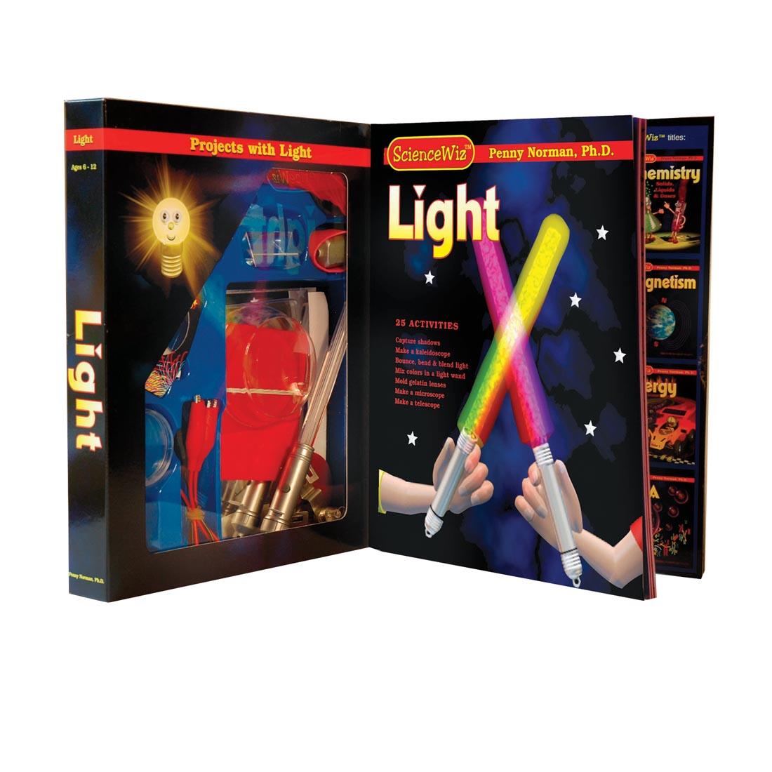 Introduce your young kids to physical science in a fun way. This combination book and kit has the supplies to do 25 easy but educational activities with light. You can make your own lenses out of gelatin, play with rainbows, capture shadow pictures with light-sensitive paper, and more. Ages 6+.