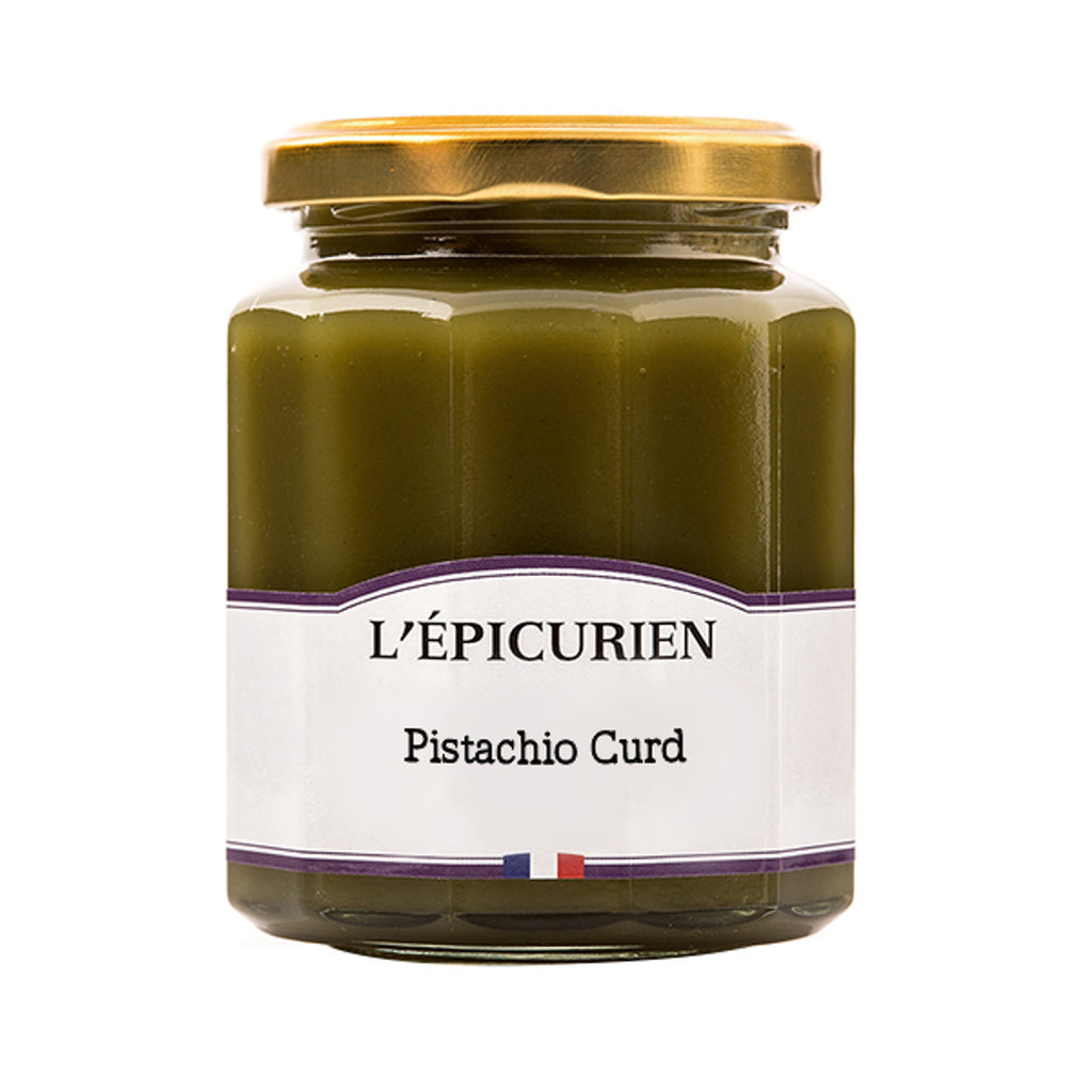 Slowly cooked until it is thick and delicious, this Pistachio Curd is made using the highest quality of ingredients. Use this curd as the filling between the layers of a cake or spread it on a pastry. You can also add it to shortbread thumbprint cookies or drizzle it with dark chocolate. Made in France 11.3oz