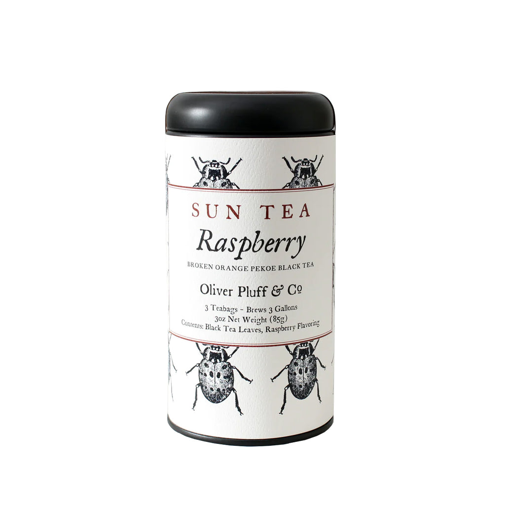 These high-quality raspberry flavor tea bags will make one gallon of refreshing iced tea with each bag. Simple to make; take a tea bag and a pitcher and add water and sun! Ingredients: Broken orange pekoe black tea leaves, raspberry flavoring Size/Type: (3) 1-gallon teabags - Brews 1 gallon each 3 oz.