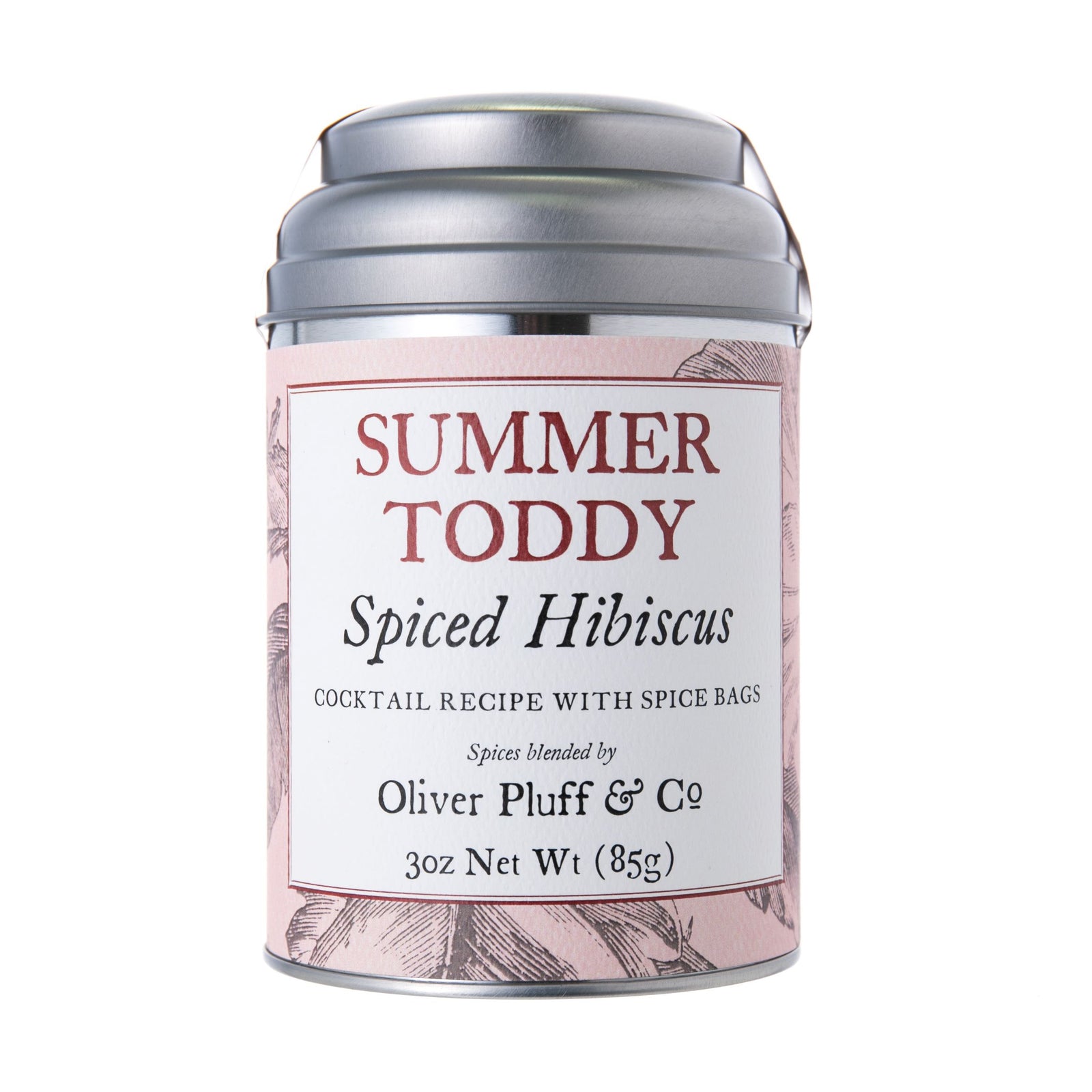 Summer toddies are a cool and refreshing treat. Toddies are named for the toddy drink in India, created from a drink of the toddy palm, then carried to Scotland by the East India Company as a hot whiskey drink of water, honey, herbs, and spices. Ingredients: Cinnamon Sticks, Hibiscus Petals, Ginger, All Spice.