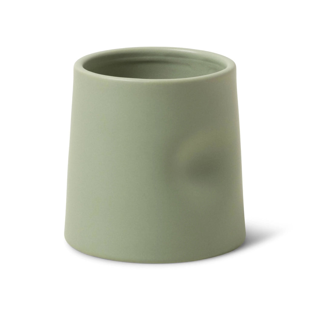 Give your hand a hug with this ergonomically pleasing Ceramic Thumb Cup. This ceramic cup encourages you to slow down and find your Zen while you brew by hand. 10 fl oz Ceramic Mug minimalist aesthetic. Ergonomic design for comfortable drinking Ideal for cool or warm beverages. Hand wash recommended. 