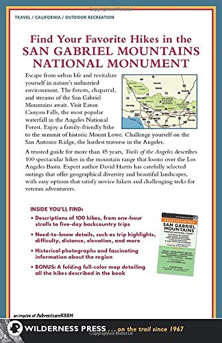 Explore the San Gabriel Mountains with this authoritative hiking guide. Includes the first American Indian footpaths, early pioneer homesteads, and landmarks still visible from the Great Hiking Era, and ghost trails that have vanished or are now impassable. Includes a folded full-color map detailing all the hikes described in the book.