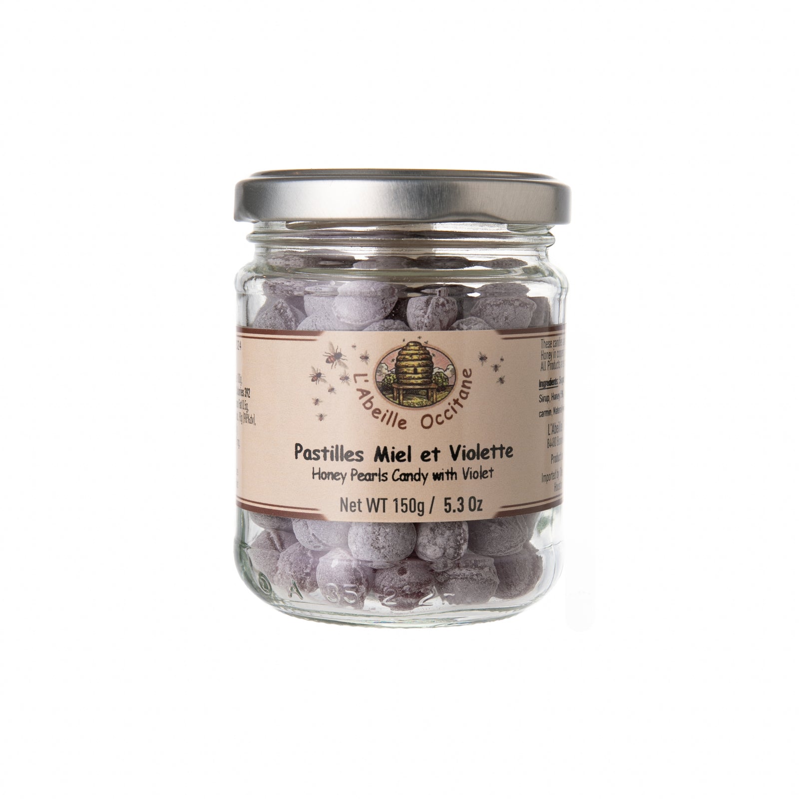 A light but sweet candy, these Honey pearls will really hit the spot. These candies are cooked with all-natural honey and violet. These candies will satisfy your sweet tooth, without being overpowering. Ingredients: Sugar, Glucose, Honey (5%), Carmin, Natural Flavor Made in small batches in Provence, France 5.29 oz