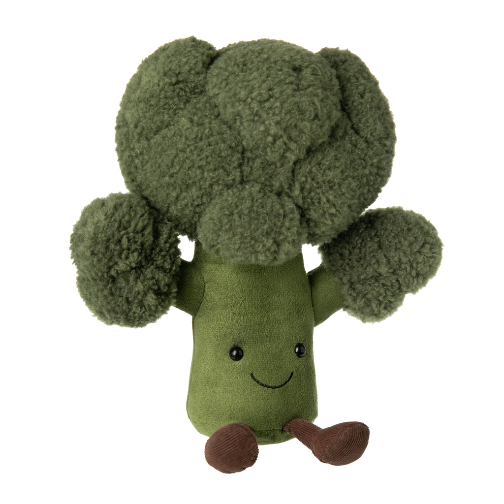 "Cool story, BRO-ccoli!" Adorable and cuddly, Amuseable Broccoli will be your forever pal...as long as you continue to eat your veggies! Tested to and passes the European Safety Standard for toys: EN71 parts 1, 2 & 3, for all ages. Suitable from birth. Hand wash only. H9" X W9".