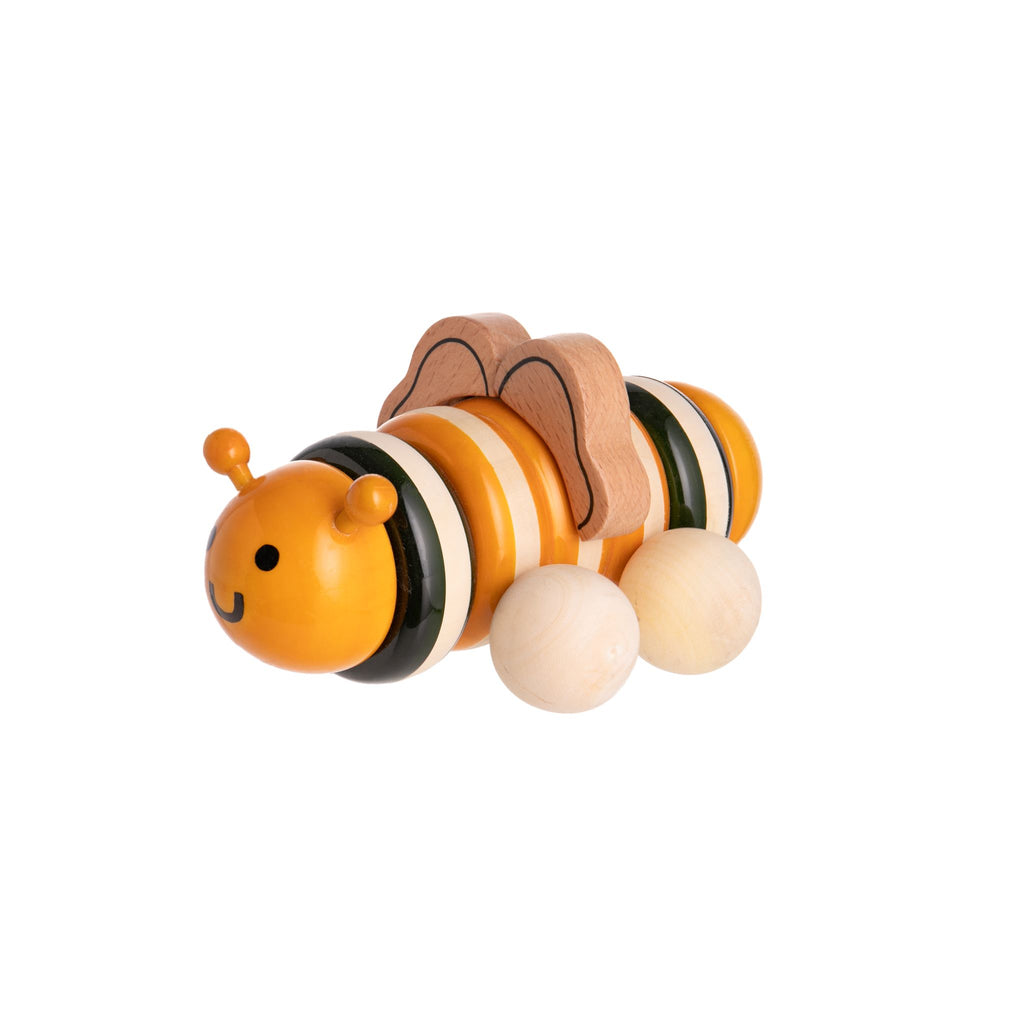 This adorable bee will keep your little one buzzzzzy with its buildable wooden shapes which can be taken apart and rebuilt, helping to develop creative, sensory and visual skills. The finished bee can be pushed or pulled along. Natural wood, non-toxic paint, natural oils 6"x 3.5"x4.5" Suitable for ages 18 months +.