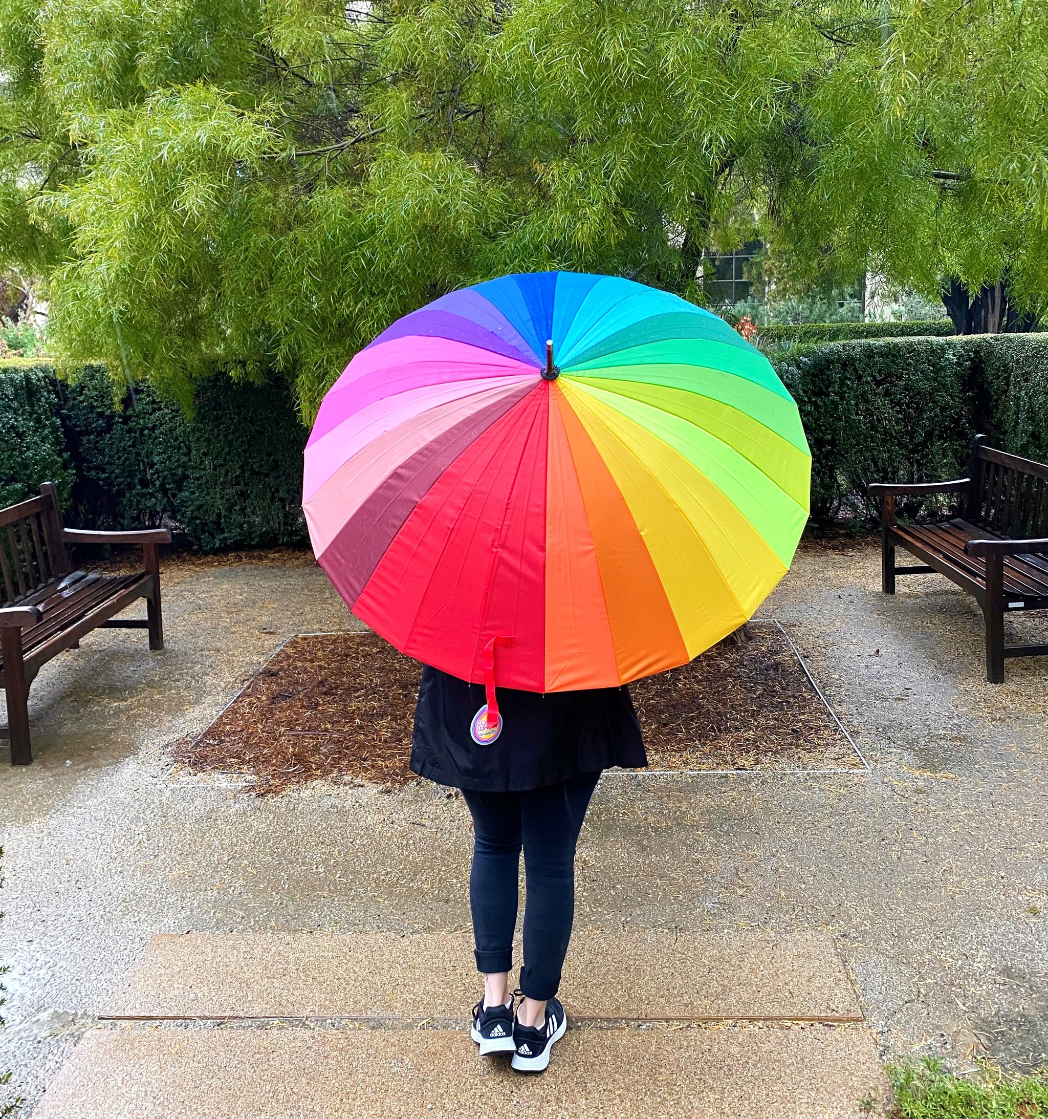 cheap rainbow patio umbrella COLOR SPECTRUM RAINBOW UMBRELLA