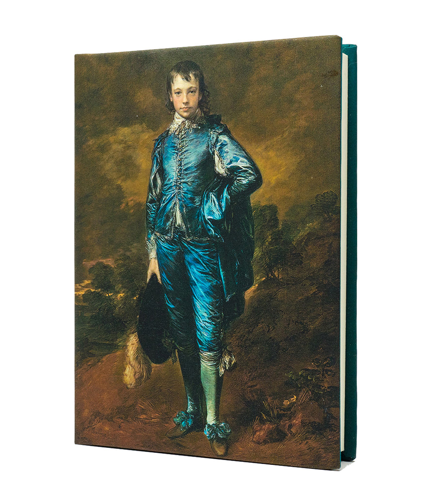 A hardback pocket size journal featuring Jonathan Buttall: The Blue Boy, 1770 by Thomas Gainsborough (1727-88) in the collection of The Huntington Library, Art Collections, and Botanical Gardens. Lined paper 4 x 6" With ribboned bookmark. Made in the USA.