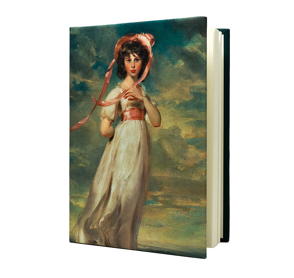 A hardback pocket size journal featuring Sarah Goodin Barrett Moulton: Pinkie, 1794 by Thomas Lawrence (1769-1830) in the collection of The Huntington Library, Art Collections, and Botanical Gardens. Lined paper 4 x 6" With ribboned bookmark Made in the USA.