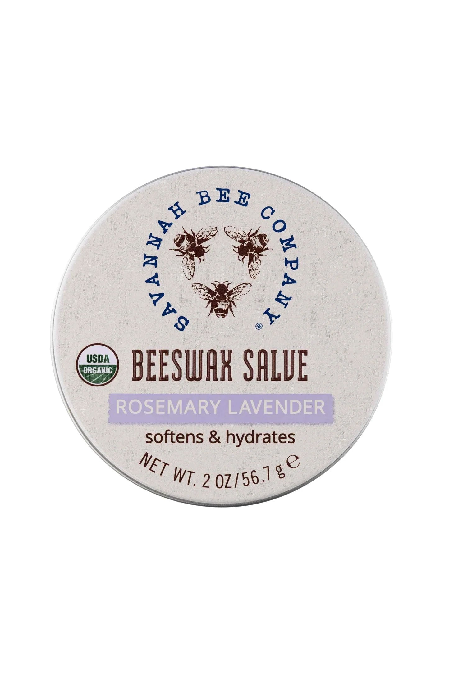 Rosemary Lavender Beeswax Salve. Certified USDA Organic Beeswax moisturizes deeply to naturally soften and protect Concentrated treatment intensely hydrates and nourishes damaged skin. Applied to the skin, lavender is known to curb inflammation, while rosemary helps with pain relief.