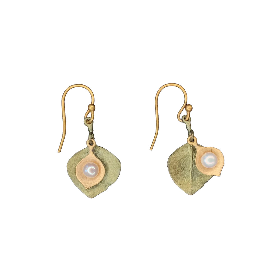 Freshwater Pearl Earrings, 18k Gold Plated, Paint Drop Classic .925 St –  KesleyBoutique