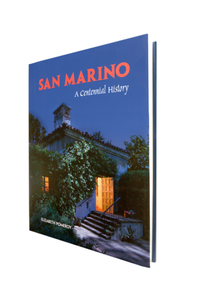 San Marino: A Centennial History traces the history of the first century of the city. This deluxe hardcover book incorporates original research and includes full color photos, maps and text. Follow the transition from the area's rich agricultural ranches to the establishment of San Marino as a city. 244 pages .